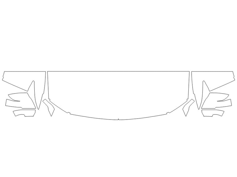 qx80 3M Clear Bra Hood Precut PPF Diagram