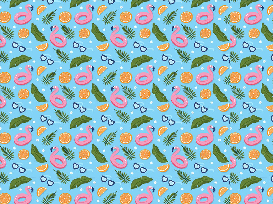 Inflatable Flamingo Summertime Vinyl Wrap Pattern~Rwraps Series 914 Digitally Printed Vinyl Wrap~0