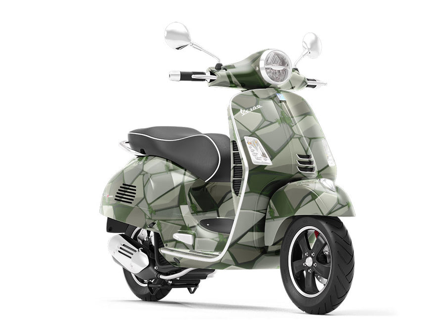 Ingrown Moss Cobblestone Vespa Scooter Wrap Film