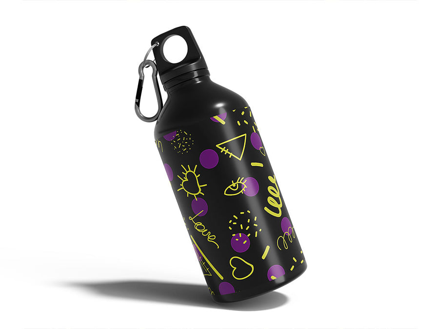 inside out abstract geometric Water Bottle DIY Stickers