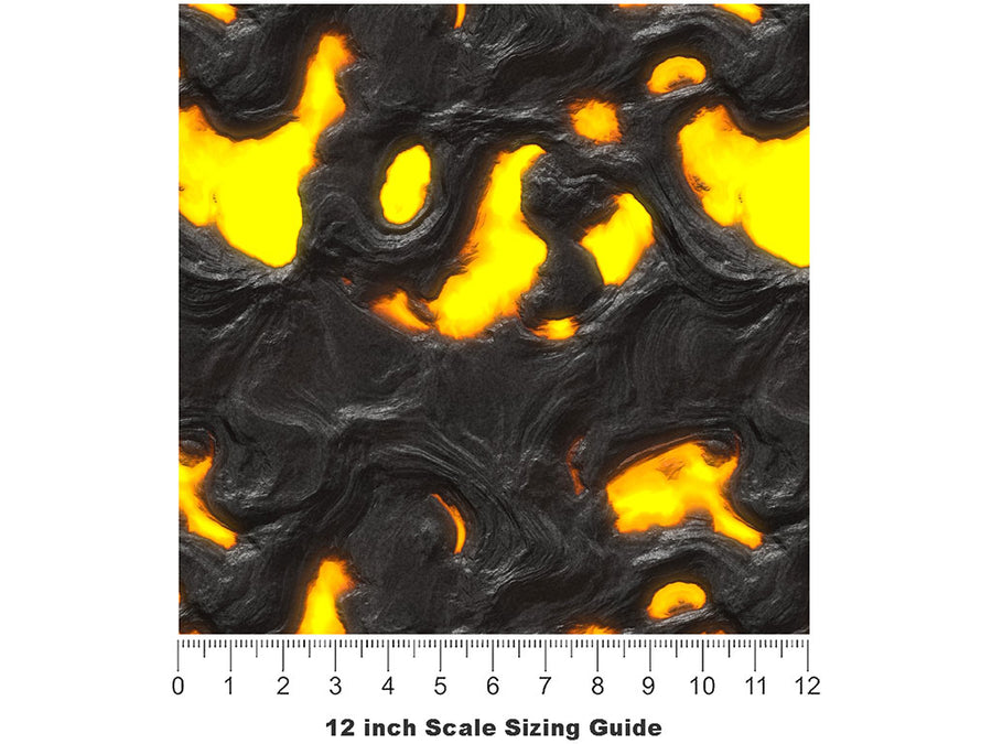 Inside the Caldera Lava Vinyl Film Pattern Size 12 inch Scale~Rwraps Inside the Caldera Lava Sizing Chart~2