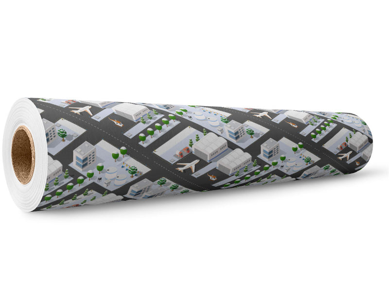 International Airport Cityscape Wrap Film Wholesale Roll~Rwraps Series 914 Digitally Printed Vinyl Roll~5