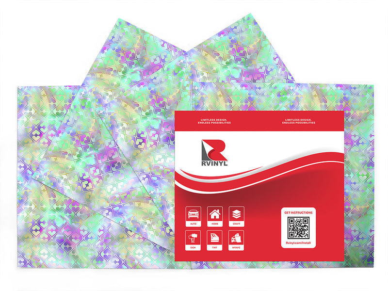iridescent charm heart Craft Vinyl Sheet Pack