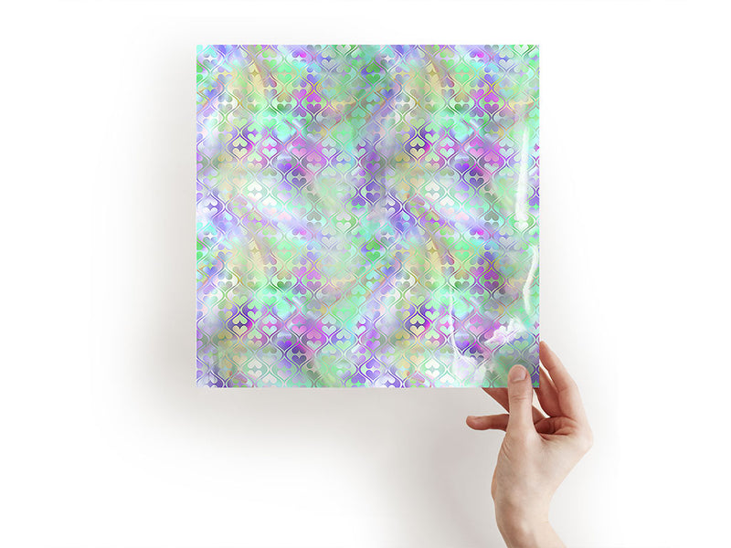 iridescent charm heart Craft Sheets