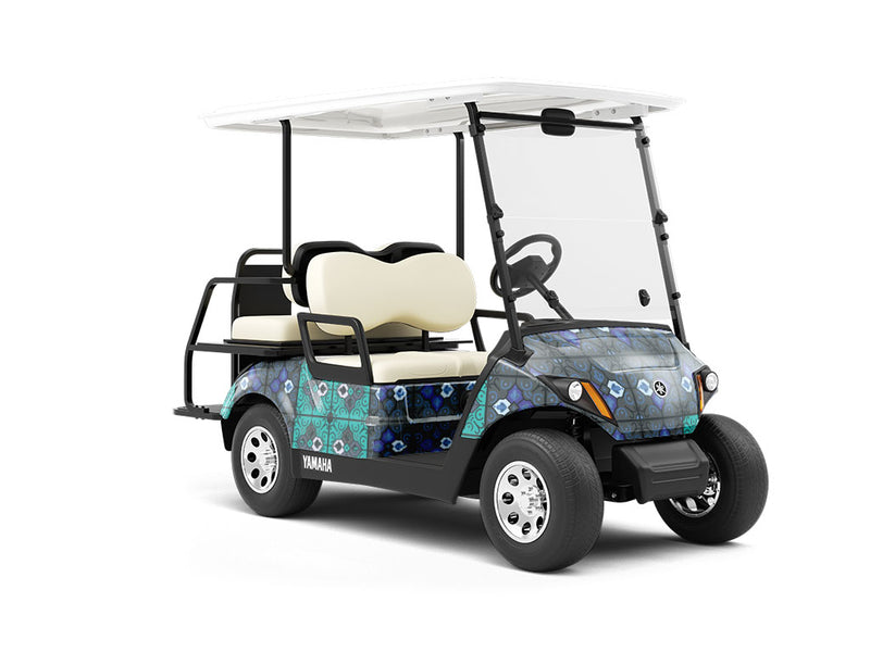 Iris Tile Wrapped Golf Cart