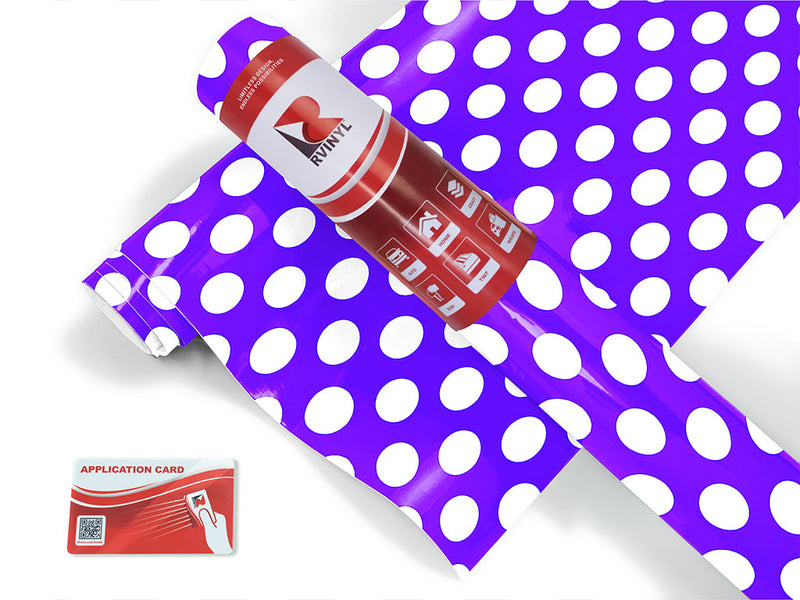 iris purple polka dot Craft Vinyl Roll