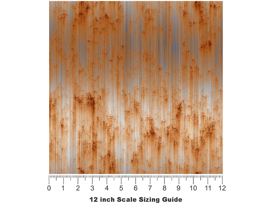 Iron Works Rust Vinyl Film Pattern Size 12 inch Scale~Rwraps Iron Works Rust Sizing Chart~3