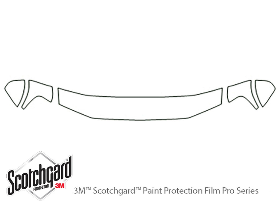 ascender 3M Clear Bra Hood Precut PPF Diagram