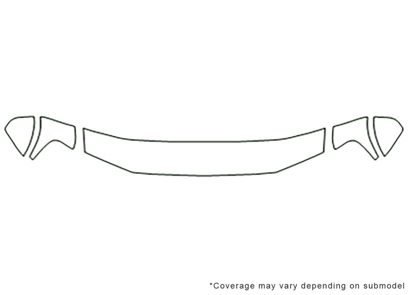 ascender 3M Clear Bra Hood Precut PPF Diagram