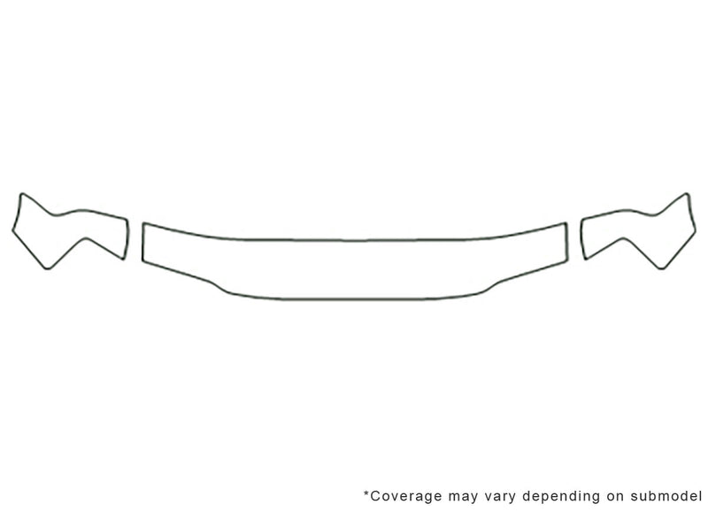 hombre Avery Dennison Clear Bra Hood Precut PPF Diagram