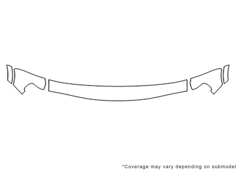 rodeo 3M Clear Bra Hood Precut PPF Diagram