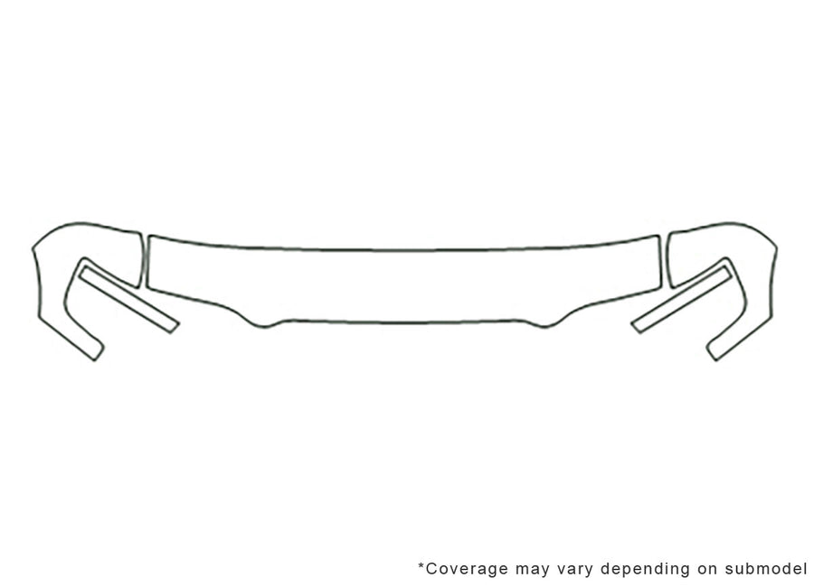 trooper 3M Clear Bra Hood Precut PPF Diagram