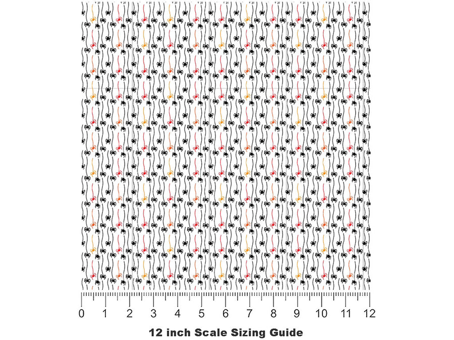 Itsy Bitsy Bug Vinyl Film Pattern Size 12 inch Scale~Rwraps Itsy Bitsy Bug Sizing Chart~2