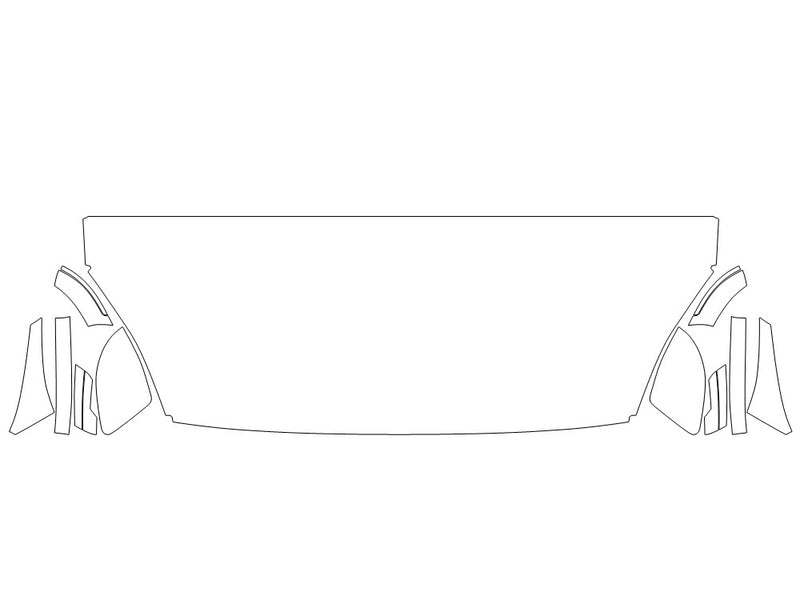 e-pace Avery Dennison Clear Bra Hood Precut PPF Diagram