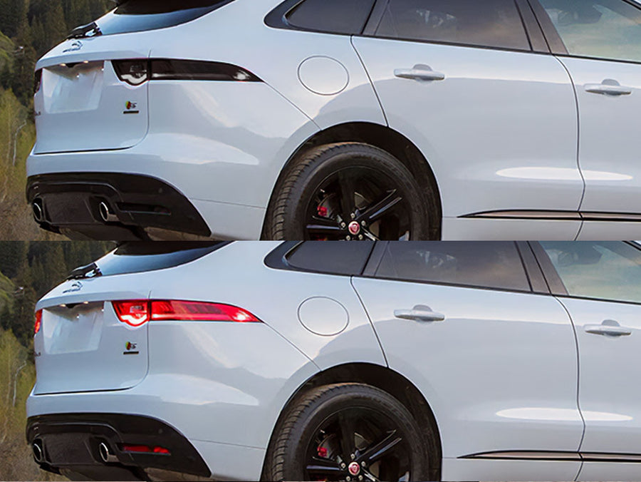 f-pace Before and After Smoked Taillights
