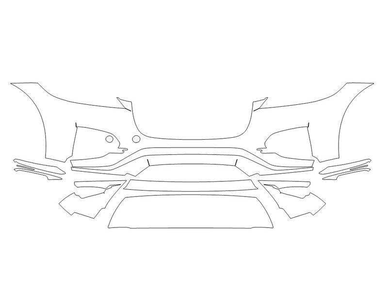 f-pace 3M Clear Bra Bumper Precut PPF Diagram