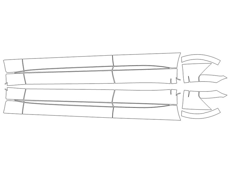 f-pace 3M Clear Bra Door Cup Precut PPF Diagram