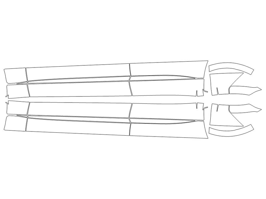 f-pace 3M Clear Bra Door Cup Precut PPF Diagram