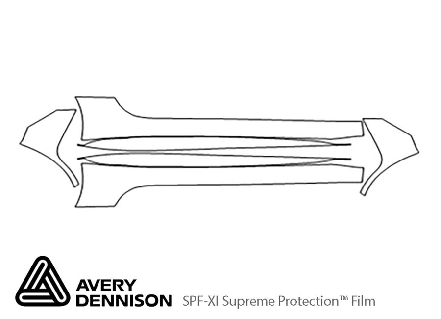 f-type Avery Dennison Clear Bra Door Cup Precut PPF Diagram