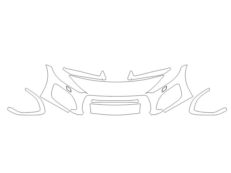 f-type Avery Dennison Clear Bra Bumper Precut PPF Diagram