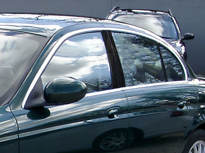 jaguar s-type 2000-2008 Brushed Aluminum Black Pillar Cover Diagram