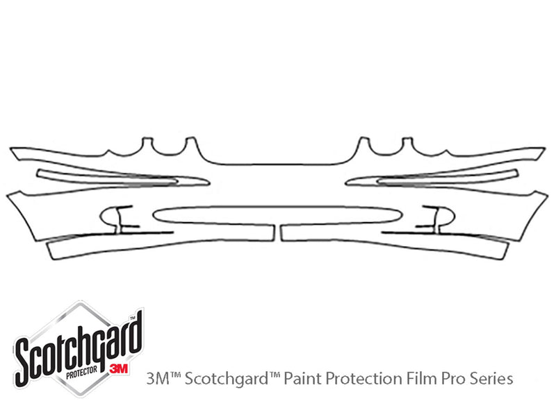 x-type 3M Clear Bra Bumper Precut PPF Diagram