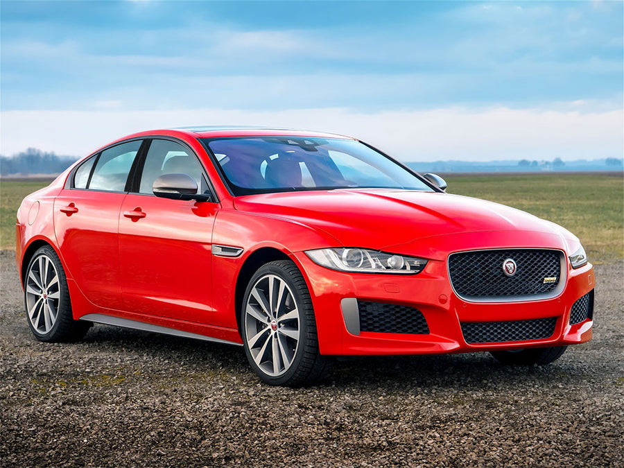 jaguar xe 2017-2020 Brushed Aluminum Black Pillar Trim