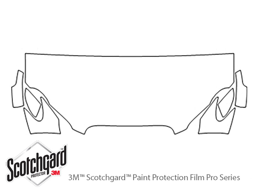 xf 3M Clear Bra Hood Precut PPF Diagram
