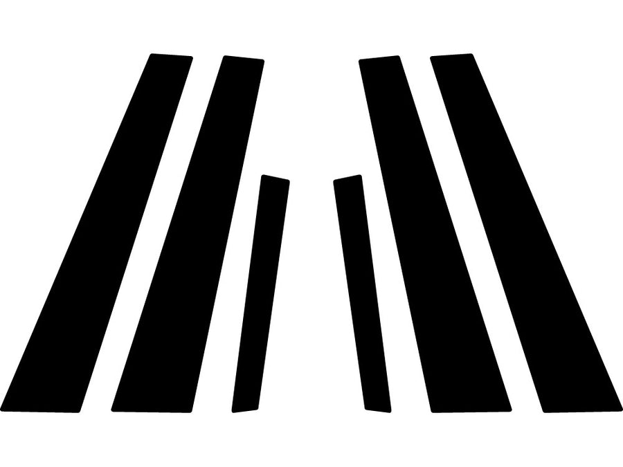 jaguar xf 2009-2015 Carbon Fiber Pillar Trim Diagram