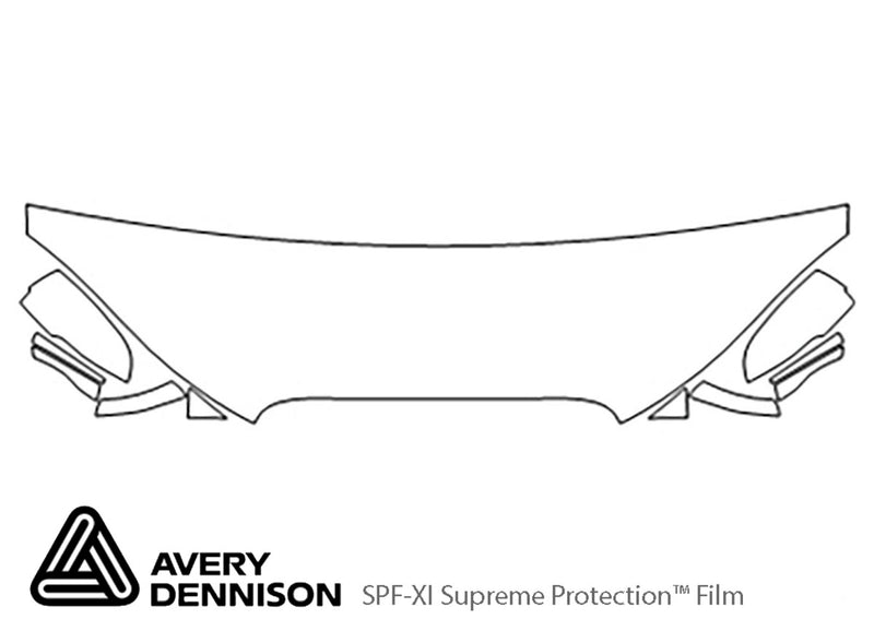 xf Avery Dennison Clear Bra Hood Precut PPF Diagram