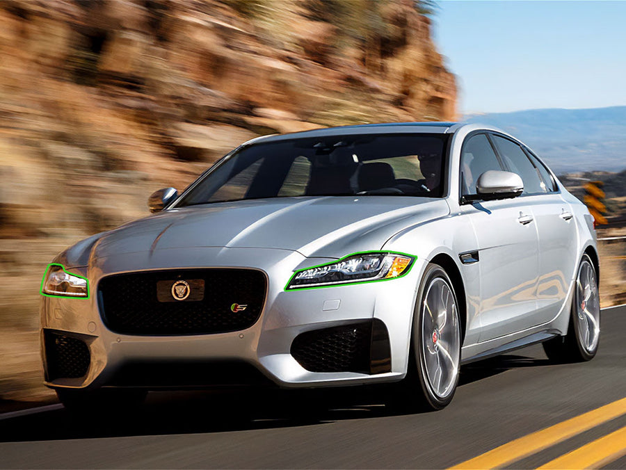 jaguar xf 2016-2020 Headlight Protection Installation Location
