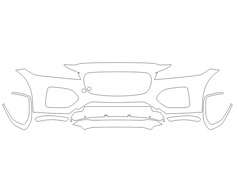 xf Avery Dennison Clear Bra Bumper Precut PPF Diagram