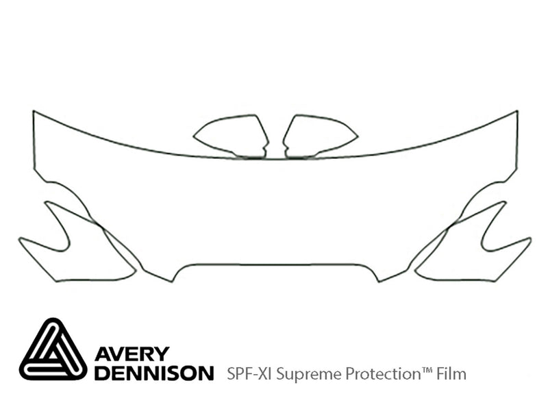 xf xfr Avery Dennison Clear Bra Hood Precut PPF Diagram
