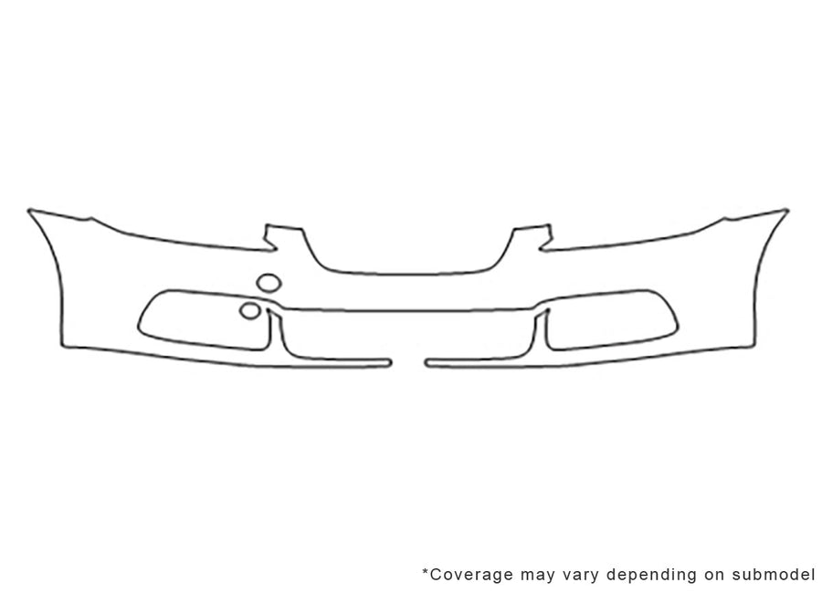 xf xfr Avery Dennison Clear Bra Bumper Precut PPF Diagram