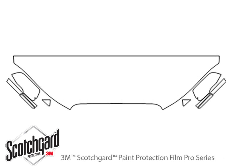 xf xfr 3M Clear Bra Hood Precut PPF Diagram
