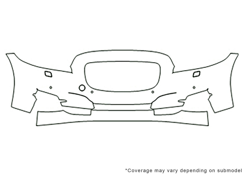 xj Avery Dennison Clear Bra Bumper Precut PPF Diagram