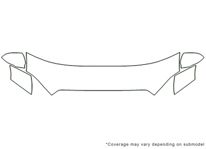 xj Avery Dennison Clear Bra Hood Precut PPF Diagram