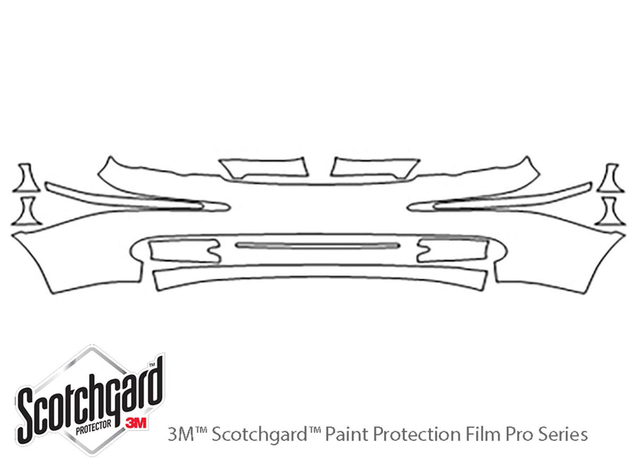 xj-type 3M Clear Bra Bumper Precut PPF Diagram