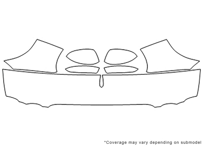 xj-type 3M Clear Bra Hood Precut PPF Diagram
