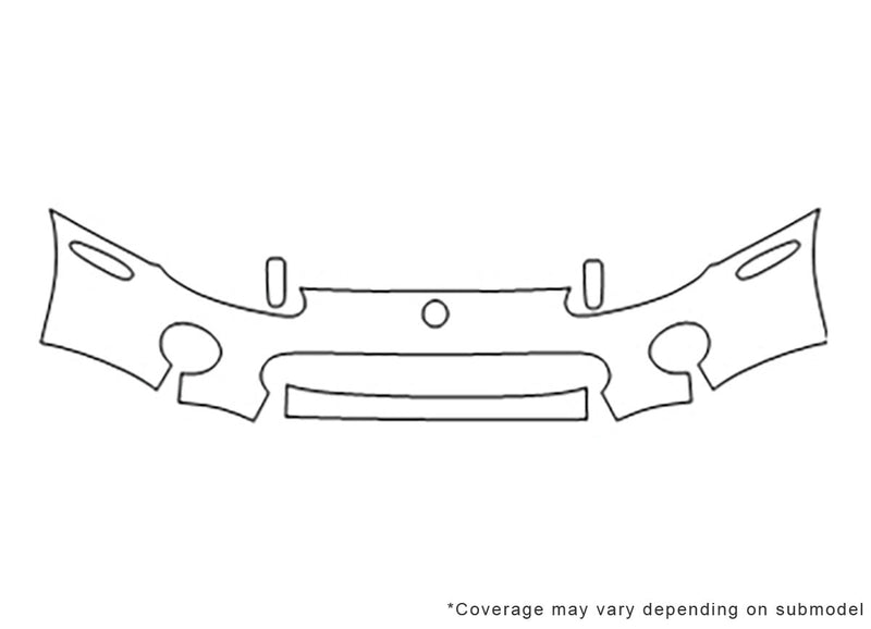 xk-type Avery Dennison Clear Bra Bumper Precut PPF Diagram