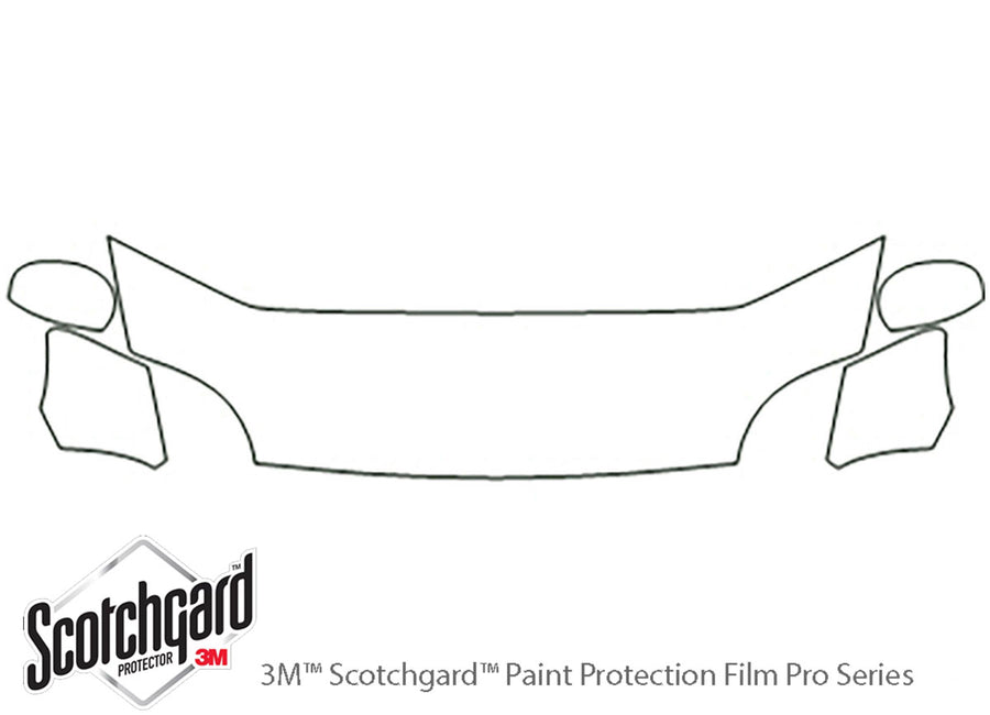 xk-type 3M Clear Bra Hood Precut PPF Diagram