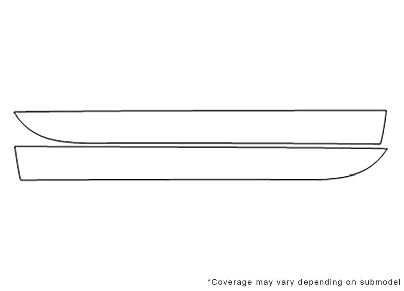 xk-type 3M Clear Bra Door Cup Precut PPF Diagram