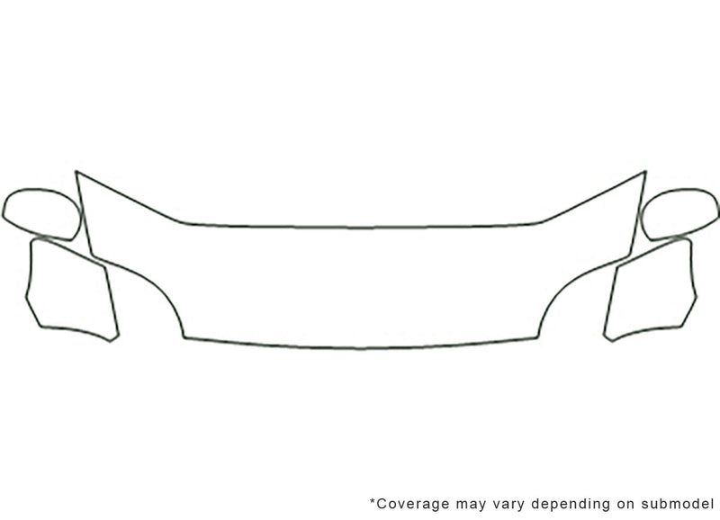 xk-type 3M Clear Bra Hood Precut PPF Diagram