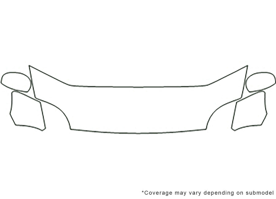 xk-type 3M Clear Bra Hood Precut PPF Diagram