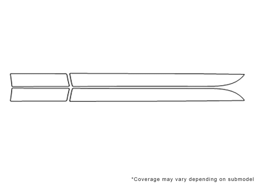 xk-type 3M Clear Bra Door Cup Precut PPF Diagram