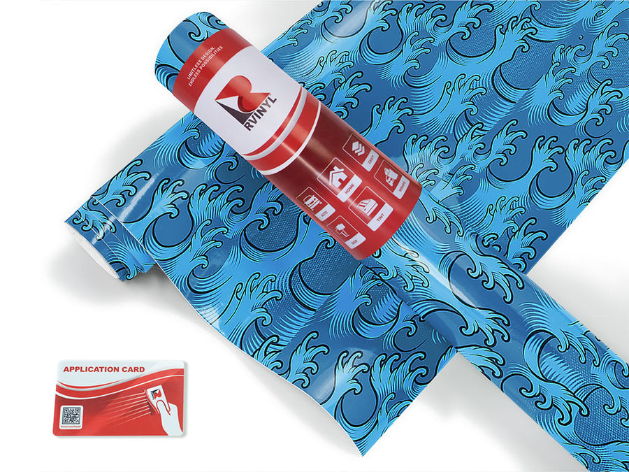 japanese waves japanese Craft Vinyl Roll