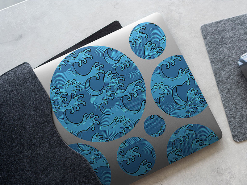 japanese waves japanese DIY Laptop Stickers
