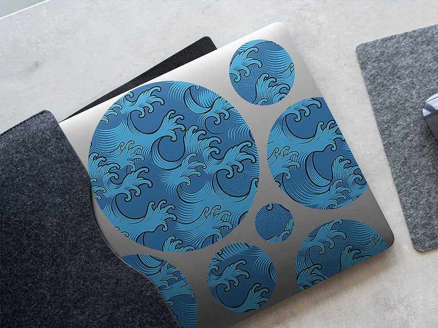 japanese waves japanese DIY Laptop Stickers