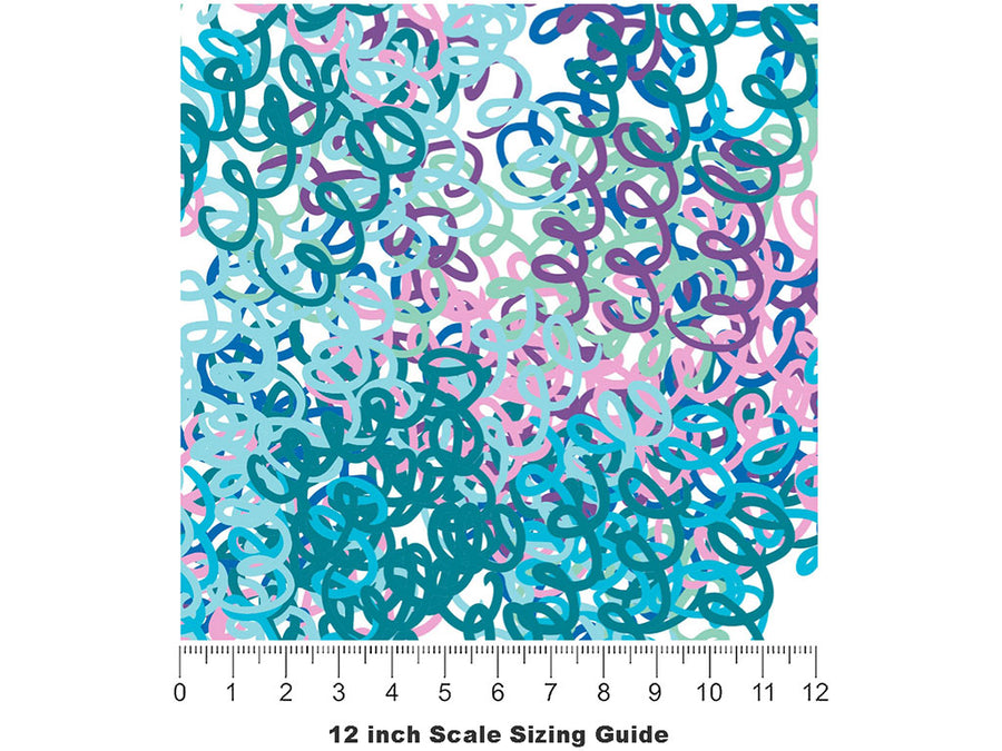 Jazz Doodle Abstract Vinyl Film Pattern Size 12 inch Scale~Rwraps Jazz Doodle Abstract Sizing Chart~2