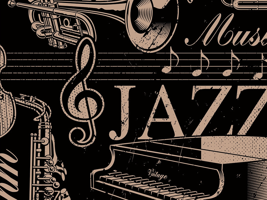 Jazz Essentials Music Vinyl Wrap Pattern~Rwraps Series 914 Digitally Printed Vinyl Wrap~0